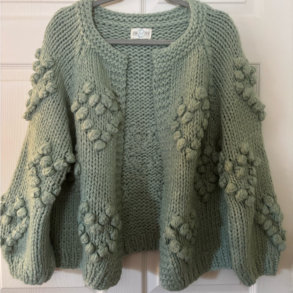 Chunky Knit Green Sweater